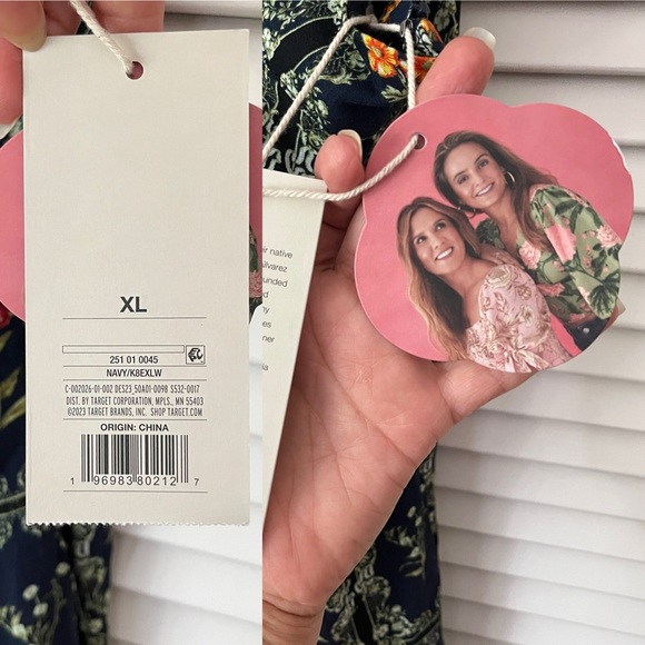 Agua bendita x Target sleeveless dress tile floral flutter mini, size XL, NWT - Picture 10 of 10